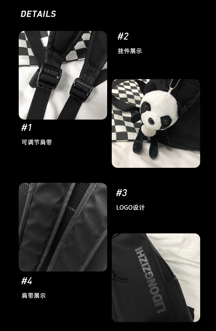 Cross-Border Backpack Men's 2021 New Japanese Elements Ins Student Schoolbag Retro Hong Kong Style Travel Backpack Customization Cross-Border Backpack Men's 2021 New Japanese Elements Ins Student Schoolbag Retro Hong Kong Style Travel Backpack Customization