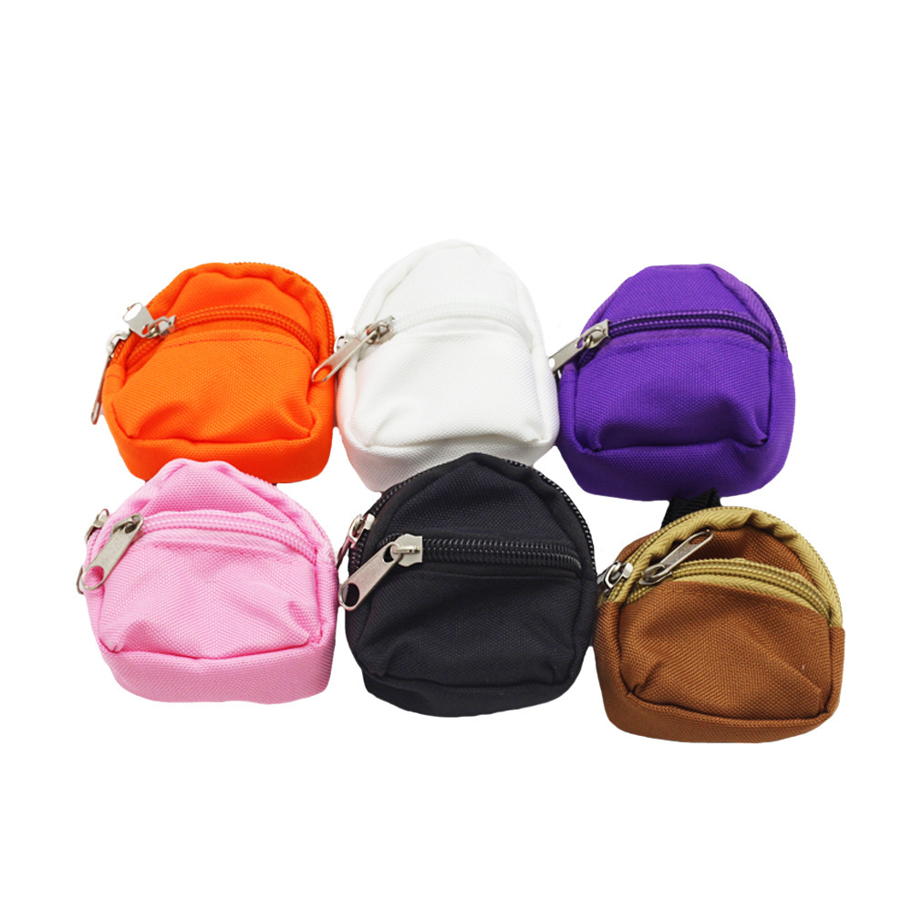 BJD Doll Changing Backpack Blythe Schoolbag Double Layer Zipper Schoolbag Doll Coin Purse Backpack