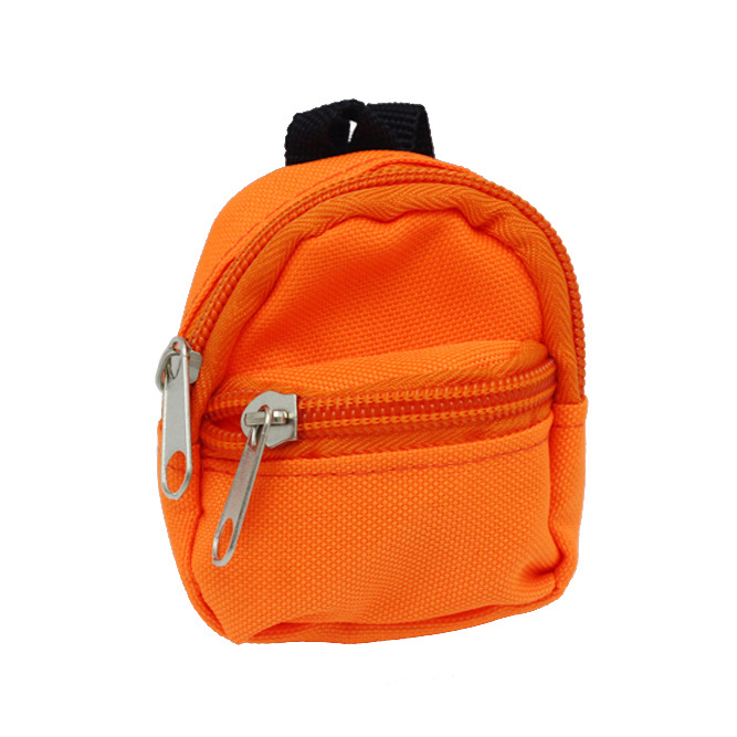 BJD Doll Changing Backpack Blythe Schoolbag Double Layer Zipper Schoolbag Doll Coin Purse Backpack