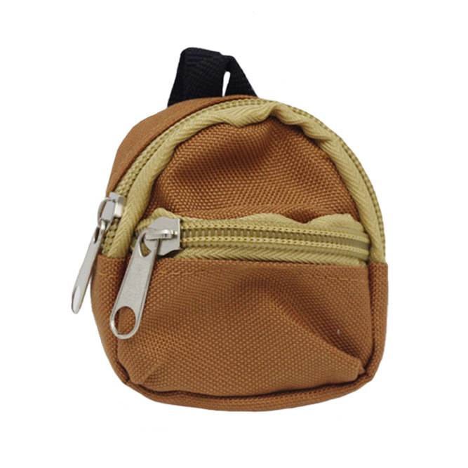 BJD Doll Changing Backpack Blythe Schoolbag Double Layer Zipper Schoolbag Doll Coin Purse Backpack