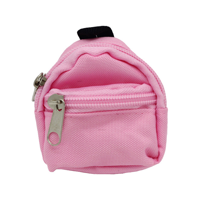 BJD Doll Changing Backpack Blythe Schoolbag Double Layer Zipper Schoolbag Doll Coin Purse Backpack