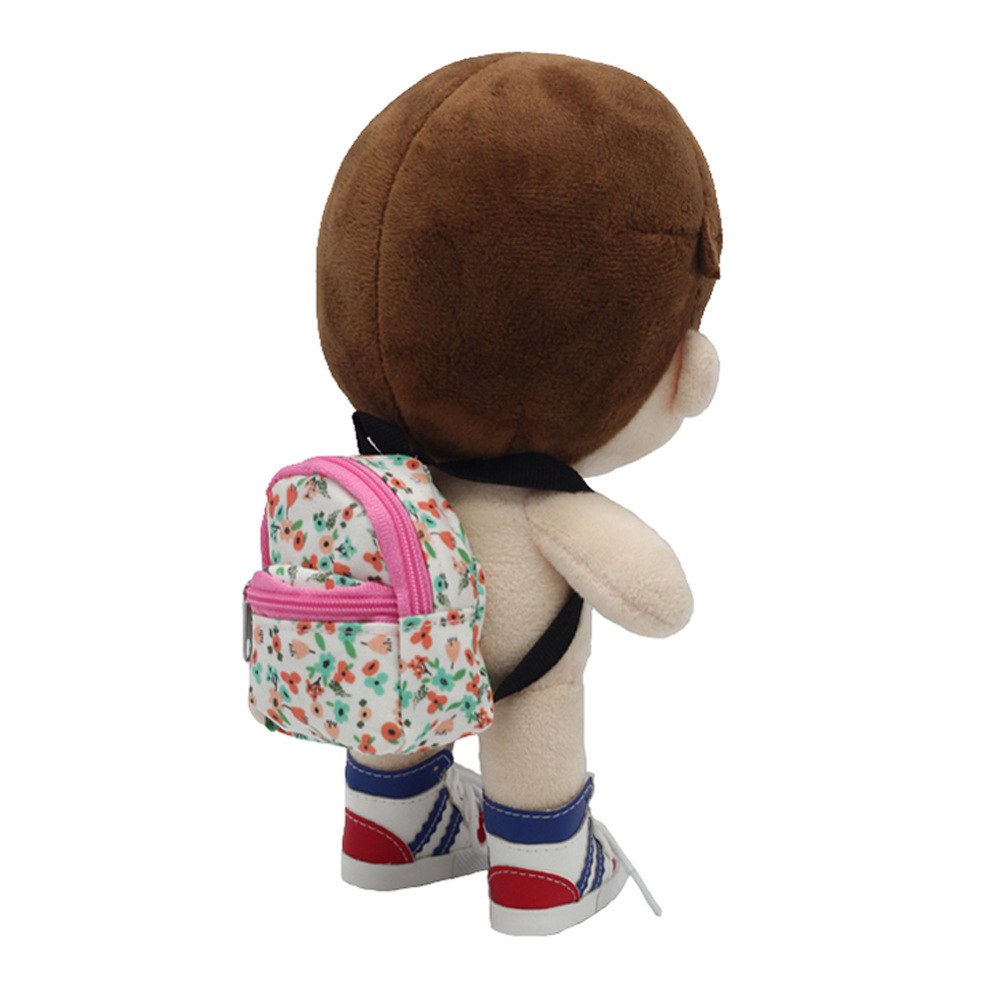 BJD Doll Changing Backpack Blythe Schoolbag Double Layer Zipper Schoolbag Doll Coin Purse Backpack