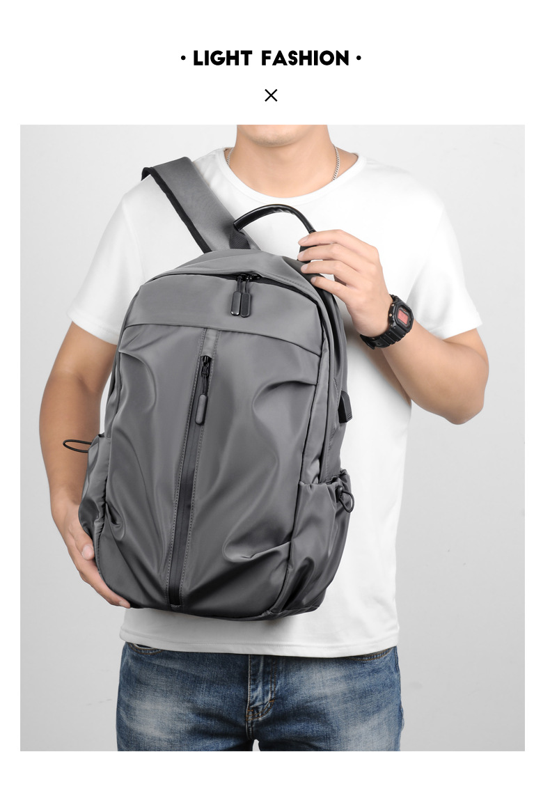 Printed Logo Outdoor Backpack Oxford Cloth Backpack Computer Bag Men's Business Casual Student Schoolbag Travel Bag Printed Logo Outdoor Backpack Oxford Cloth Backpack Computer Bag Men's Business Casual Student Schoolbag Travel Bag