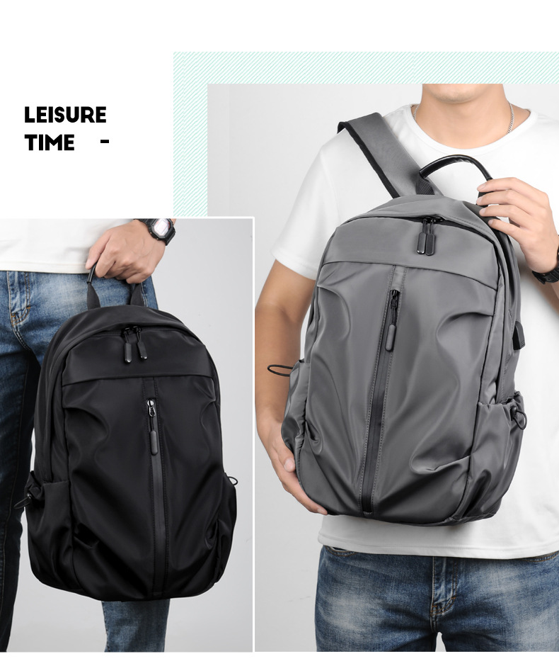 Printed Logo Outdoor Backpack Oxford Cloth Backpack Computer Bag Men's Business Casual Student Schoolbag Travel Bag Printed Logo Outdoor Backpack Oxford Cloth Backpack Computer Bag Men's Business Casual Student Schoolbag Travel Bag