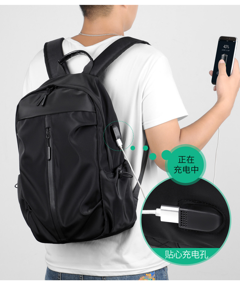 Printed Logo Outdoor Backpack Oxford Cloth Backpack Computer Bag Men's Business Casual Student Schoolbag Travel Bag Printed Logo Outdoor Backpack Oxford Cloth Backpack Computer Bag Men's Business Casual Student Schoolbag Travel Bag