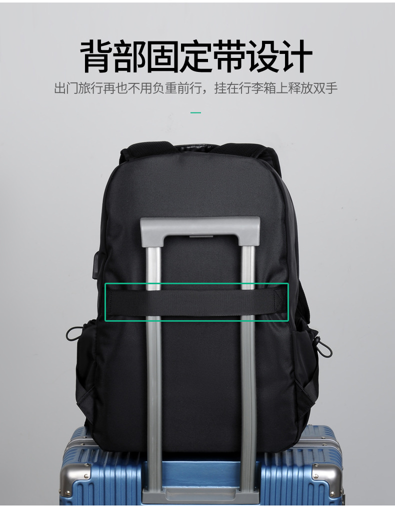 Printed Logo Outdoor Backpack Oxford Cloth Backpack Computer Bag Men's Business Casual Student Schoolbag Travel Bag Printed Logo Outdoor Backpack Oxford Cloth Backpack Computer Bag Men's Business Casual Student Schoolbag Travel Bag