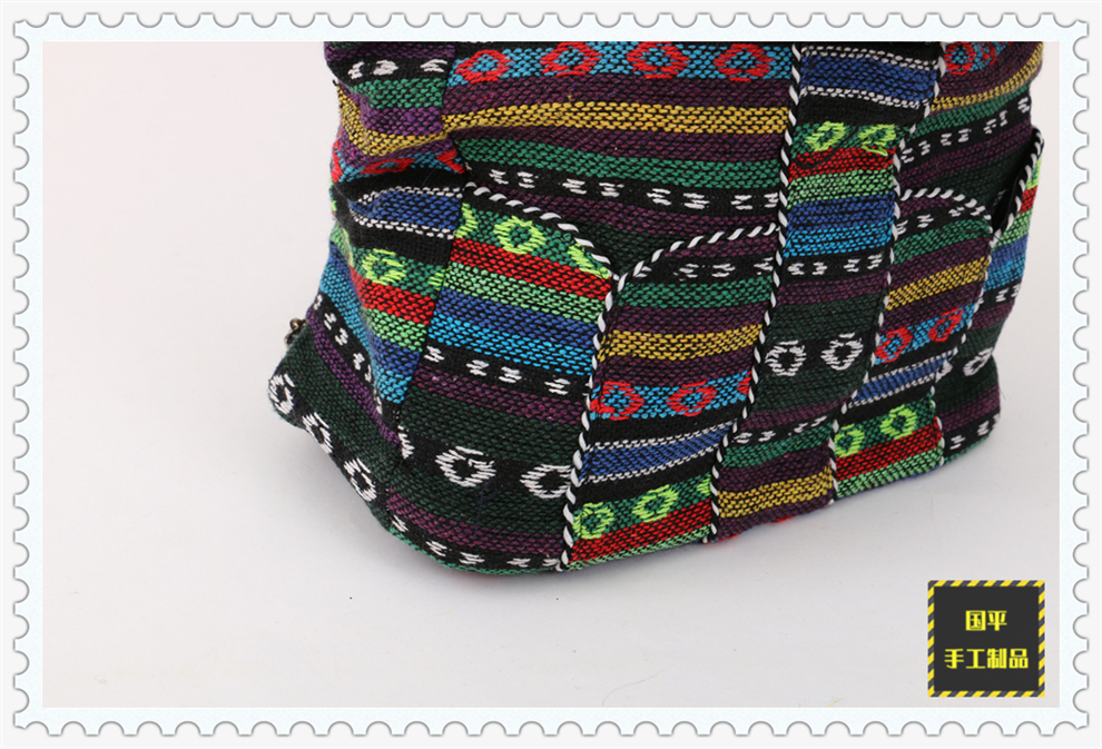 Ethnic Style Special New Fashion Women's Cotton Handmade Backpack with Shoulder Back Cover Can Be Closed Schoolbag Ethnic Style Special New Fashion Women's Cotton Handmade Backpack with Shoulder Back Cover Can Be Closed Schoolbag