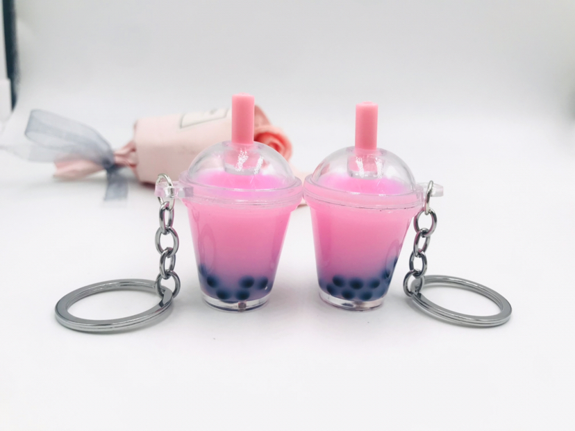 Simulation Quicksand Oil Bubble Tea Liquid Keychain Personalized Cartoon Schoolbag Pendant Key Accessories Simulation Quicksand Oil Bubble Tea Liquid Keychain Personalized Cartoon Schoolbag Pendant Key Accessories