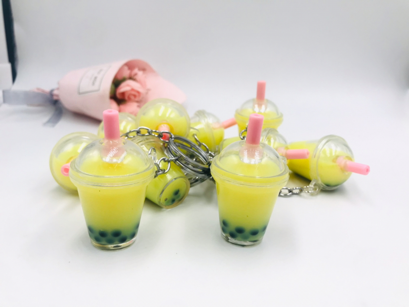 Simulation Quicksand Oil Bubble Tea Liquid Keychain Personalized Cartoon Schoolbag Pendant Key Accessories Simulation Quicksand Oil Bubble Tea Liquid Keychain Personalized Cartoon Schoolbag Pendant Key Accessories