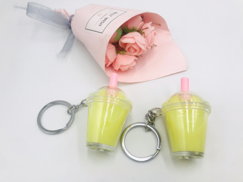 Simulation Quicksand Oil Bubble Tea Liquid Keychain Personalized Cartoon Schoolbag Pendant Key Accessories Simulation Quicksand Oil Bubble Tea Liquid Keychain Personalized Cartoon Schoolbag Pendant Key Accessories