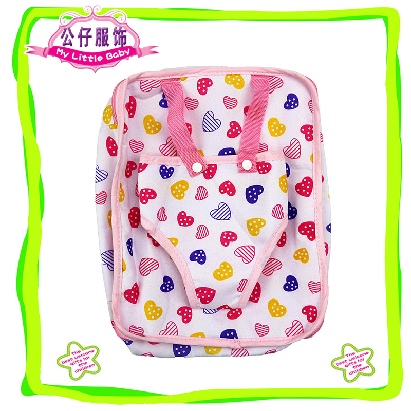 Cross-Border 43cm Xiafu Doll Clothes Accessories Storage Schoolbag Can Hold 18-Inch American Girl Doll Backpack