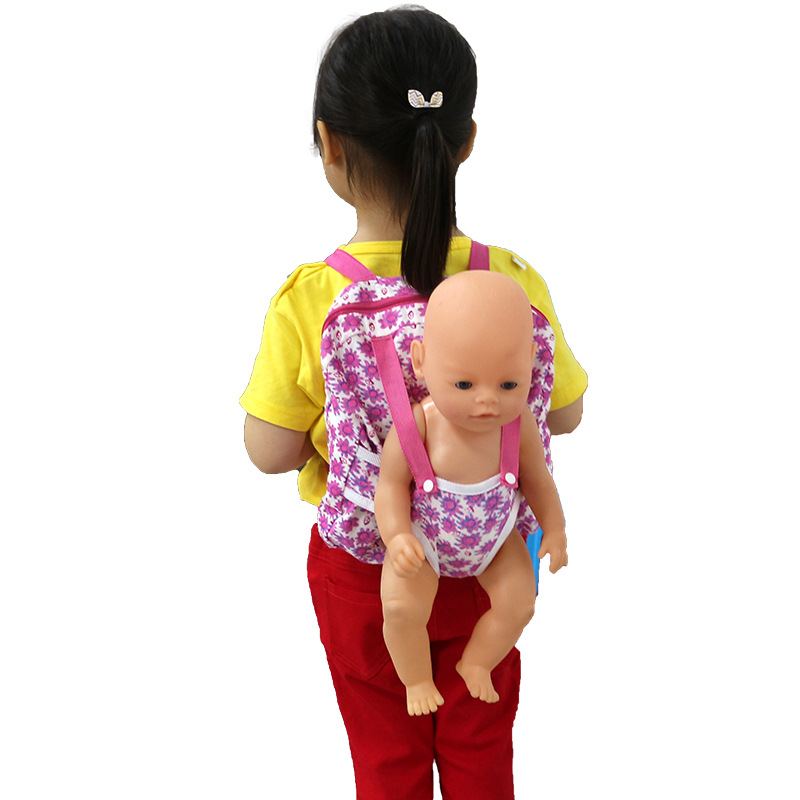 Cross-Border 43cm Xiafu Doll Clothes Accessories Storage Schoolbag Can Hold 18-Inch American Girl Doll Backpack