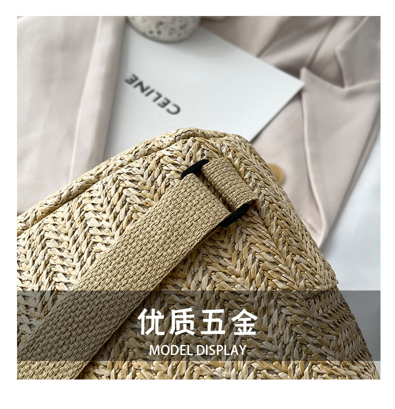 Retro Popular Woven Bag Backpack Female 2021 New Straw Backpack Small Schoolbag Woven Bag