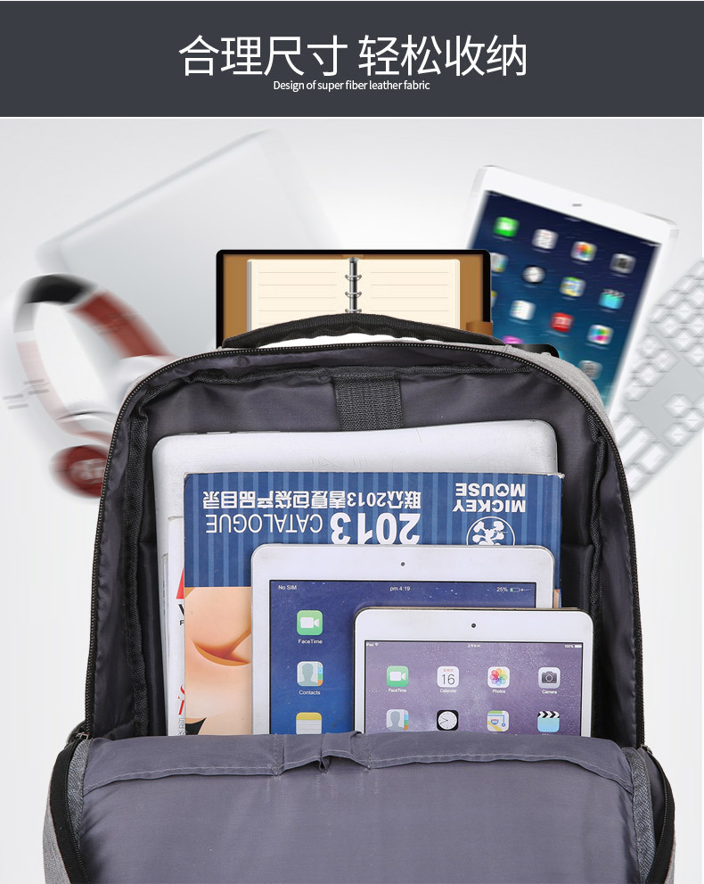 Customized Logo Mi Notebook Computer Backpack Casual Backpack Men's Oxford Cloth Business Casual Student Schoolbag