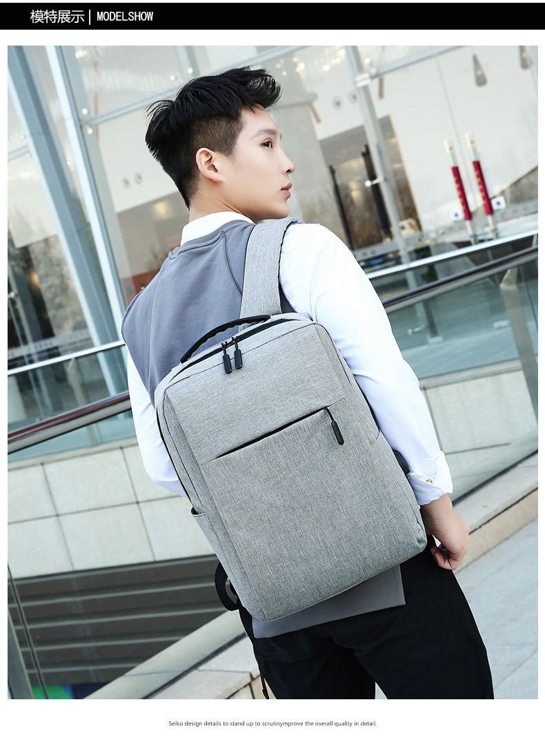 Customized Logo Mi Notebook Computer Backpack Casual Backpack Men's Oxford Cloth Business Casual Student Schoolbag