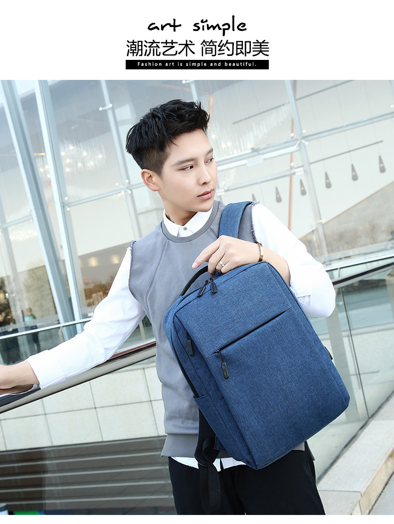 Customized Logo Mi Notebook Computer Backpack Casual Backpack Men's Oxford Cloth Business Casual Student Schoolbag