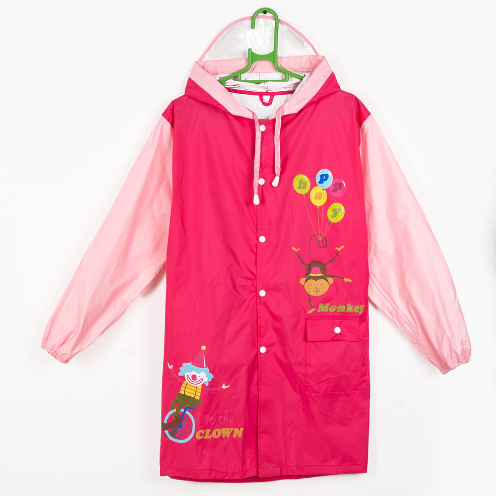 Korean Children&#039;s Raincoat Thickened Nylon Cartoon Fashion Raincoat Primary School Students with Schoolbag Seat Boys and Girls Poncho Customization