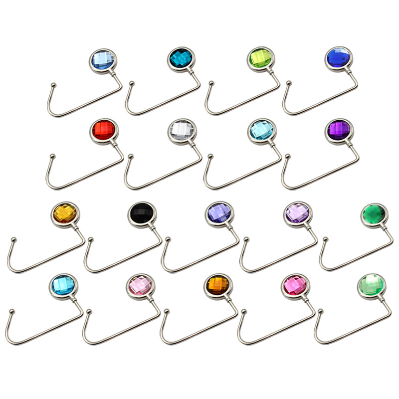 ECommerce Table Bag Hook Schoolbag Hook Straight Hook Bag Hanger Metal Crystal Purse Hook LoadBearing Strong and Durable