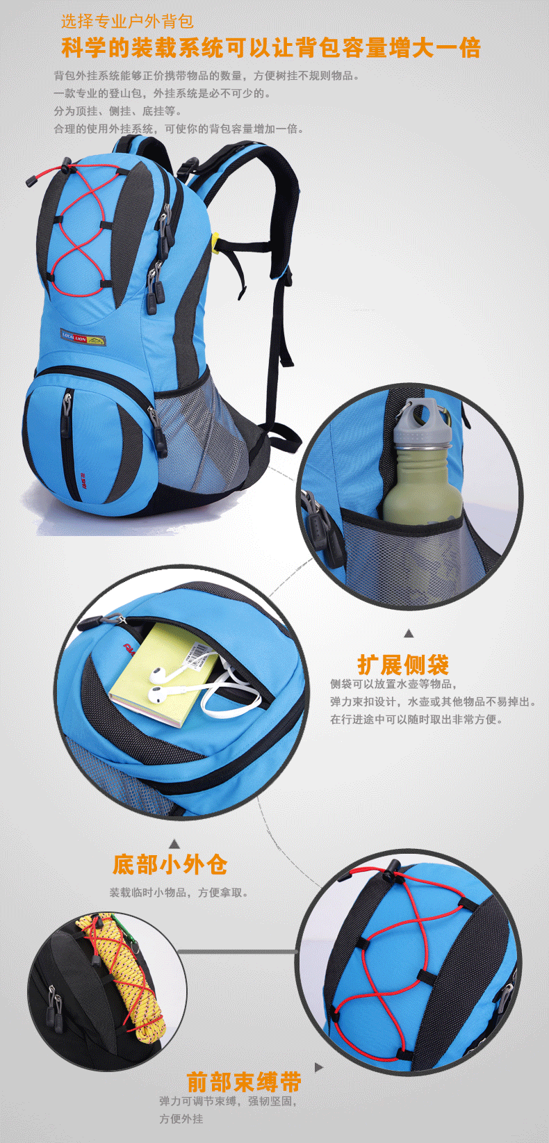 Local Lion 22L Cycling Bag Outdoor Bag Outdoor Backpack Bicycle Bag Sports Bag Travel Riding Backpack 459