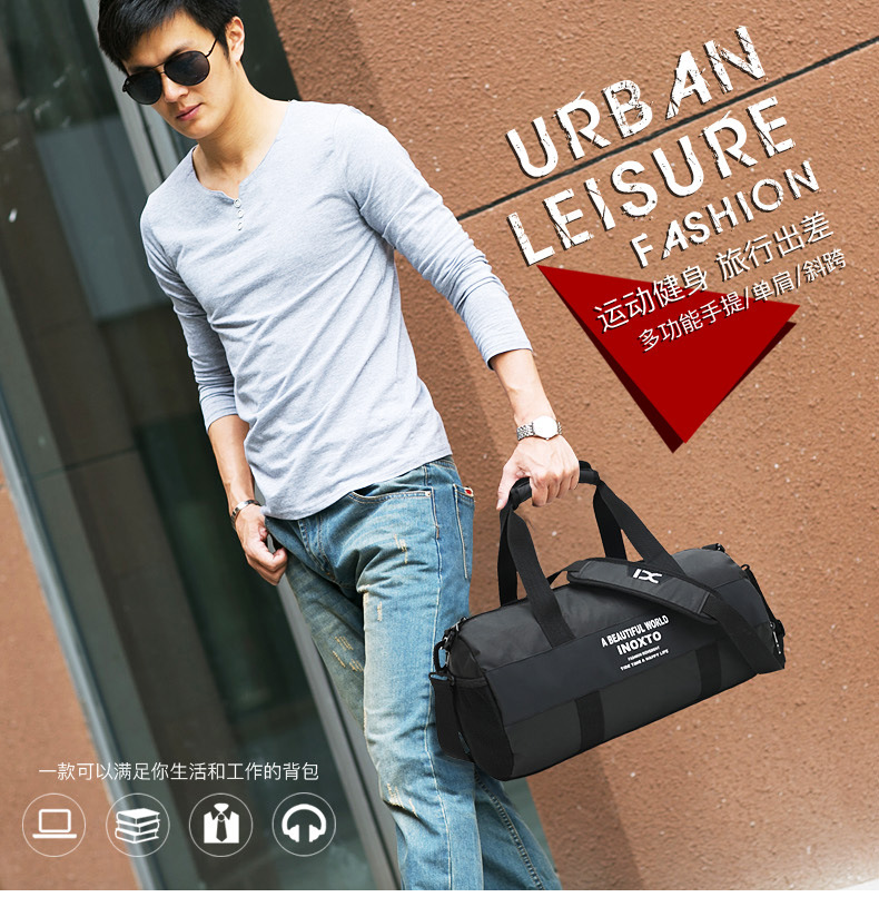 Dry Wet Separation Gym Bag Handbag 25L Men's and Women's Travel Sports Bag Crossbody round Bag 8073 Dry Wet Separation Gym Bag Handbag 25L Men's and Women's Travel Sports Bag Crossbody round Bag 8073