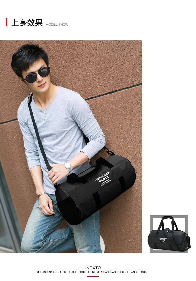 Dry Wet Separation Gym Bag Handbag 25L Men's and Women's Travel Sports Bag Crossbody round Bag 8073 Dry Wet Separation Gym Bag Handbag 25L Men's and Women's Travel Sports Bag Crossbody round Bag 8073