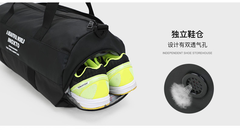 Dry Wet Separation Gym Bag Handbag 25L Men's and Women's Travel Sports Bag Crossbody round Bag 8073 Dry Wet Separation Gym Bag Handbag 25L Men's and Women's Travel Sports Bag Crossbody round Bag 8073