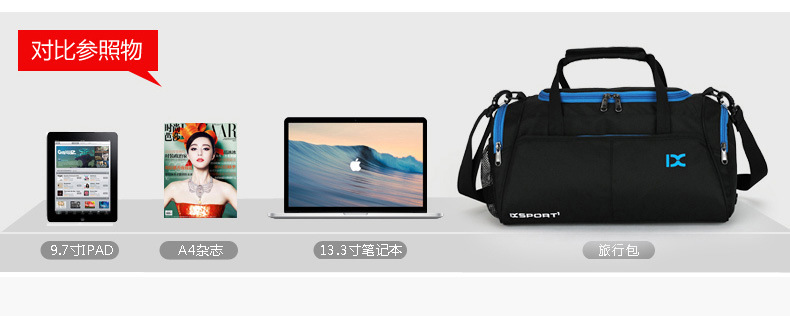 Cross-Border Dry Wet Separation Gym Bag Men's and Women's round Bag Travel Bag Shoulder Bag Handbag Yoga Sports Bag 8037