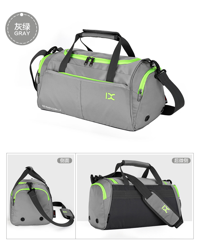 Cross-Border Dry Wet Separation Gym Bag Men's and Women's round Bag Travel Bag Shoulder Bag Handbag Yoga Sports Bag 8037