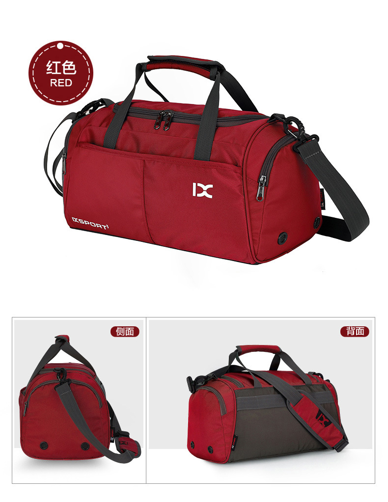 Cross-Border Dry Wet Separation Gym Bag Men's and Women's round Bag Travel Bag Shoulder Bag Handbag Yoga Sports Bag 8037
