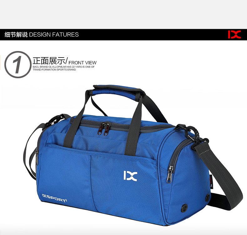 Cross-Border Dry Wet Separation Gym Bag Men's and Women's round Bag Travel Bag Shoulder Bag Handbag Yoga Sports Bag 8037
