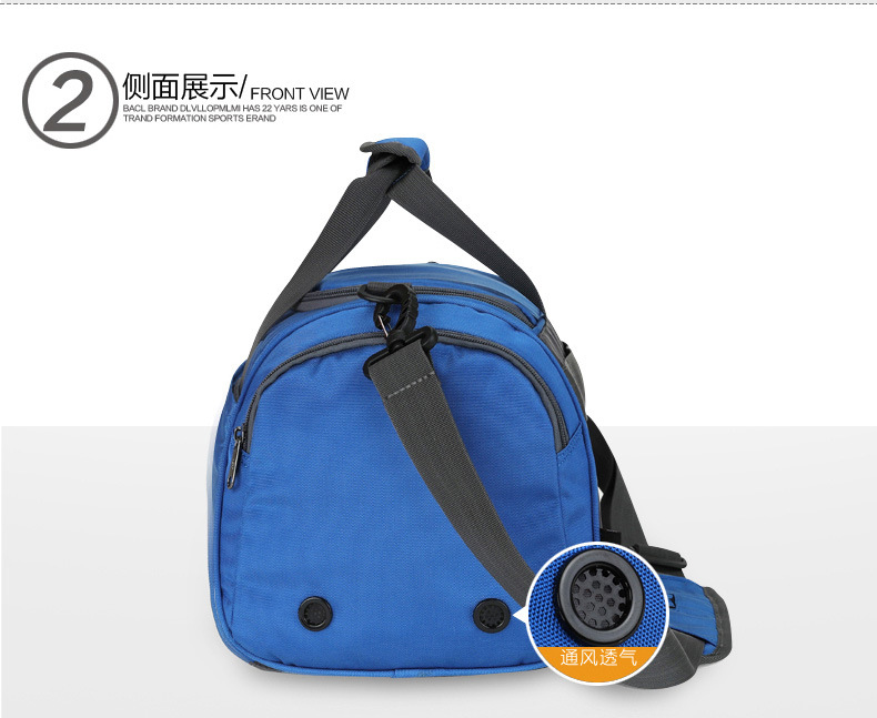 Cross-Border Dry Wet Separation Gym Bag Men's and Women's round Bag Travel Bag Shoulder Bag Handbag Yoga Sports Bag 8037