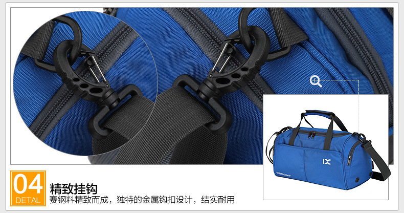 Cross-Border Dry Wet Separation Gym Bag Men's and Women's round Bag Travel Bag Shoulder Bag Handbag Yoga Sports Bag 8037