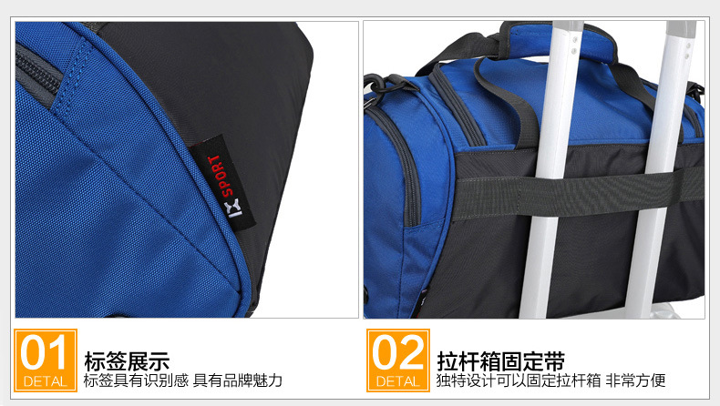 Cross-Border Dry Wet Separation Gym Bag Men's and Women's round Bag Travel Bag Shoulder Bag Handbag Yoga Sports Bag 8037