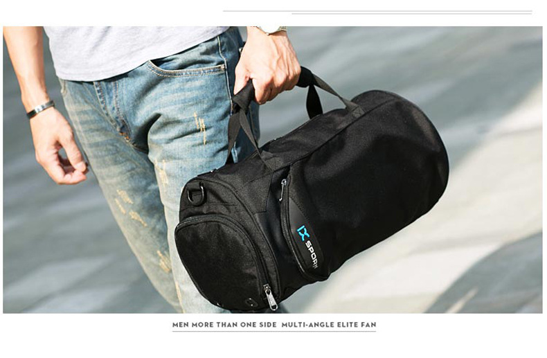 Cross-Border Gym Bag Dry Wet Separation Cylinder Sports Bag Outdoor Single-Shoulder Bag Portable Messenger Bag Luggage Bag Travel Bag