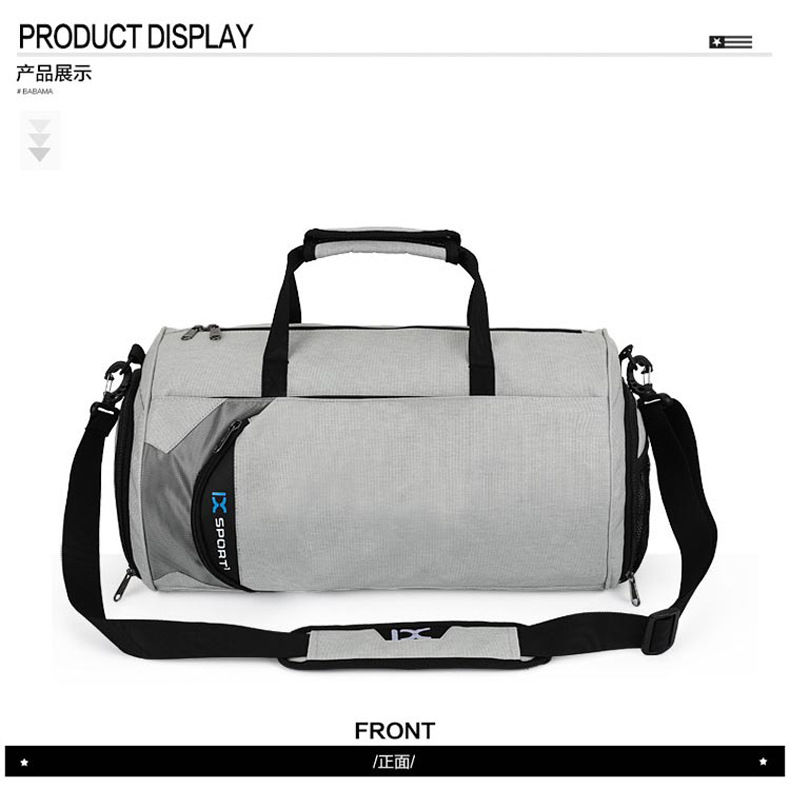 Cross-Border Gym Bag Dry Wet Separation Cylinder Sports Bag Outdoor Single-Shoulder Bag Portable Messenger Bag Luggage Bag Travel Bag