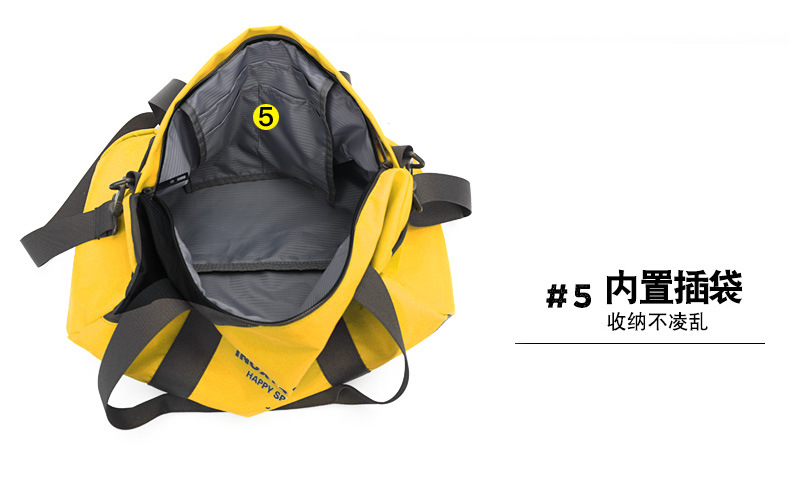Cross-Border Gym Bag Cylinder Shoulder Bag 20L Men's and Women's Travel Bag Portable Messenger Bag Yoga Sports Bag 8074