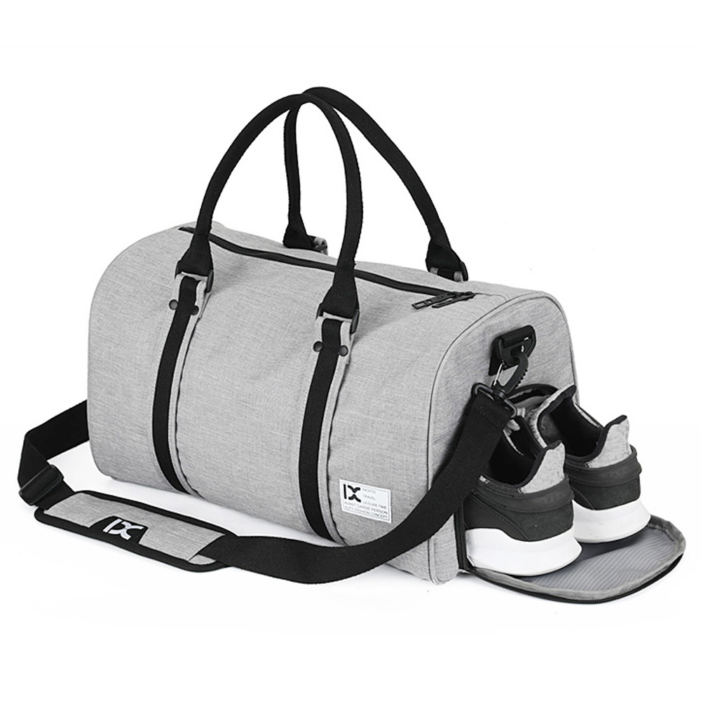 Cross-Border Cylinder Travel Shoulder Bag Crossbody Bag with Shoe Compartments Gym Bag Portable Travel Bag Yoga Sports Bag 8058