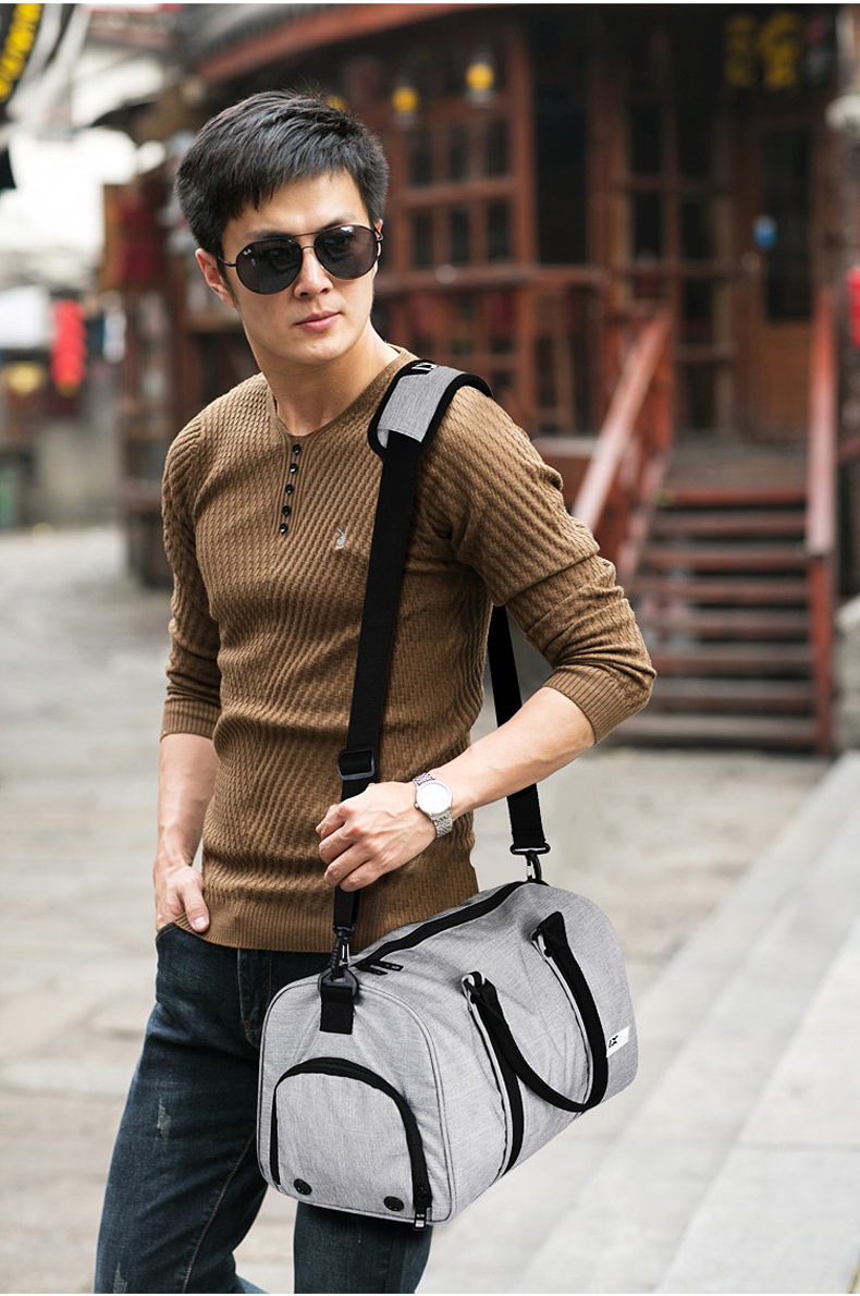 Cross-Border Cylinder Travel Shoulder Bag Crossbody Bag with Shoe Compartments Gym Bag Portable Travel Bag Yoga Sports Bag 8058 Cross-Border Cylinder Travel Shoulder Bag Crossbody Bag with Shoe Compartments Gym Bag Portable Travel Bag Yoga Sports Bag 8058