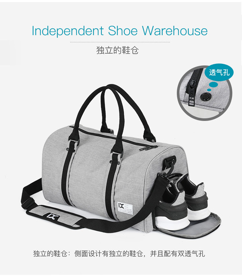 Cross-Border Cylinder Travel Shoulder Bag Crossbody Bag with Shoe Compartments Gym Bag Portable Travel Bag Yoga Sports Bag 8058 Cross-Border Cylinder Travel Shoulder Bag Crossbody Bag with Shoe Compartments Gym Bag Portable Travel Bag Yoga Sports Bag 8058
