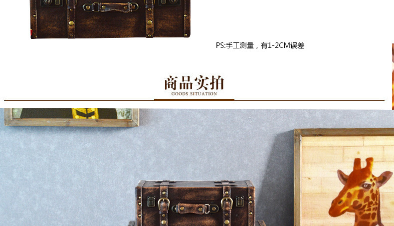 New Arrival Three-Piece Solid Wood Vintage Suitcase Photo Prop Decorations Boxes Clothing Store Decoration Box Customization