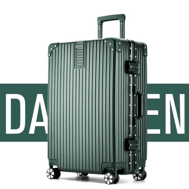 24-Inch Aluminium Frame Luggage Universal Wheel Suitcase Female Luggage Retro 20-Inch Ins Student Password Suitcase Wholesale