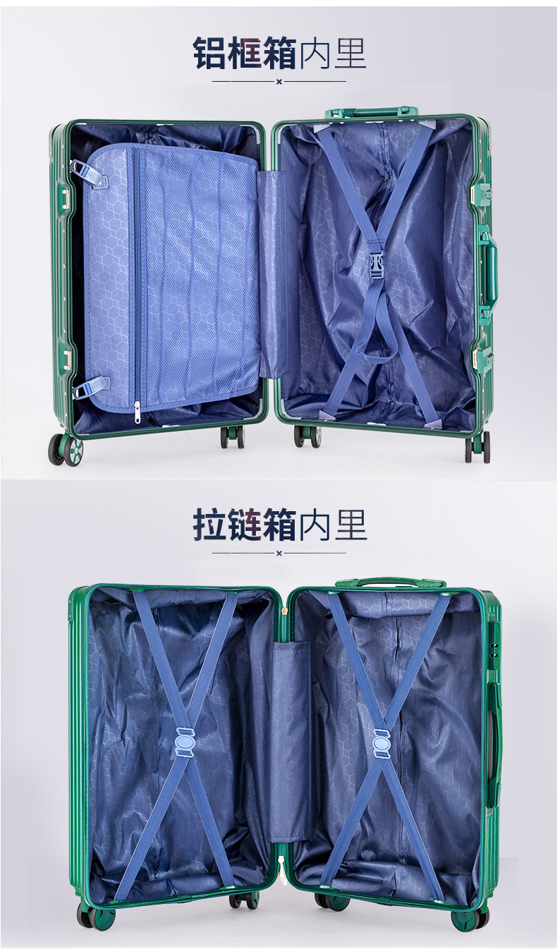 24-Inch Aluminium Frame Luggage Universal Wheel Suitcase Female Luggage Retro 20-Inch Ins Student Password Suitcase Wholesale 24-Inch Aluminium Frame Luggage Universal Wheel Suitcase Female Luggage Retro 20-Inch Ins Student Password Suitcase Wholesale