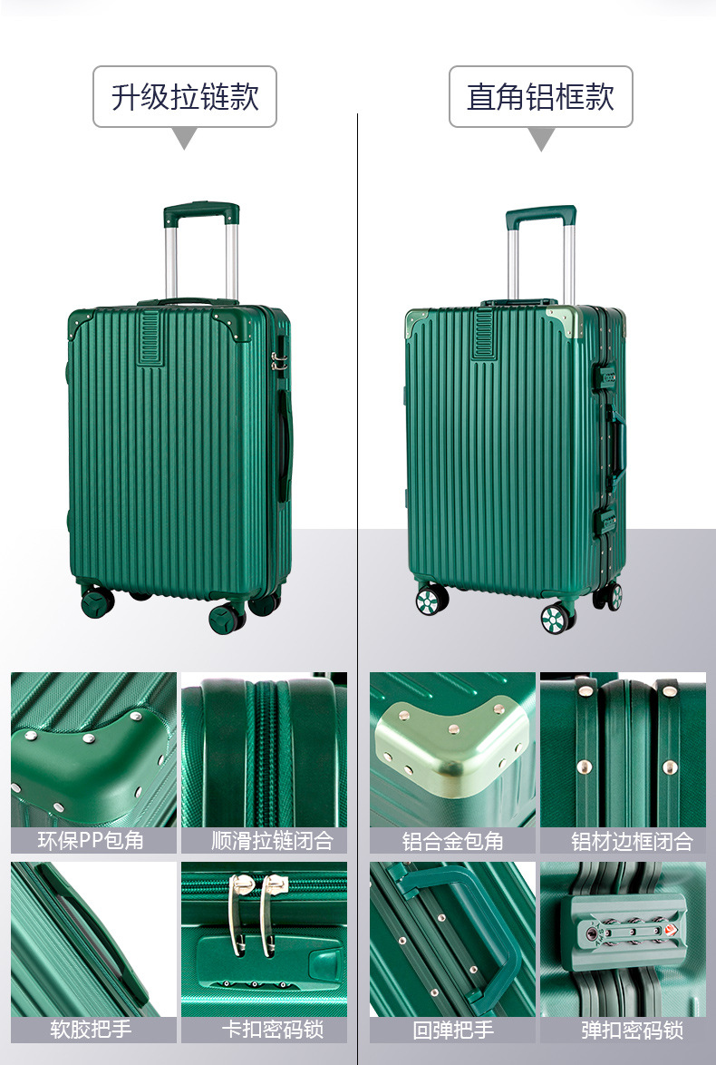 24-Inch Aluminium Frame Luggage Universal Wheel Suitcase Female Luggage Retro 20-Inch Ins Student Password Suitcase Wholesale 24-Inch Aluminium Frame Luggage Universal Wheel Suitcase Female Luggage Retro 20-Inch Ins Student Password Suitcase Wholesale