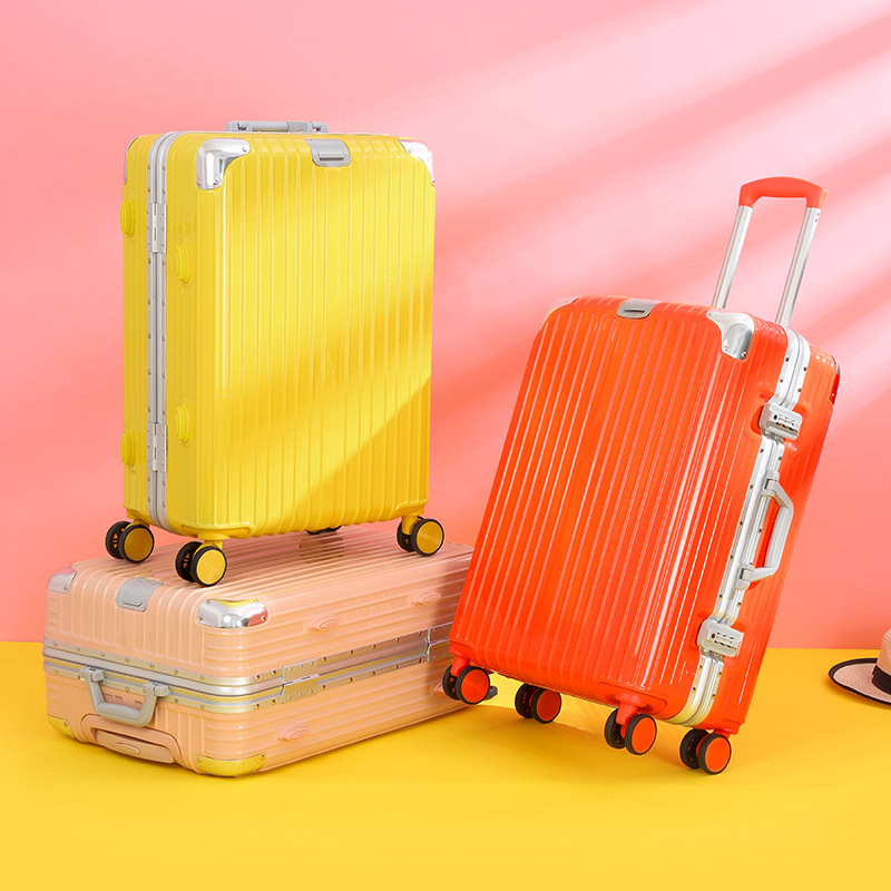 Suitcase Aluminum Frame Male and Female College Student Trolley Case Luggage Boarding Bag 20-Inch