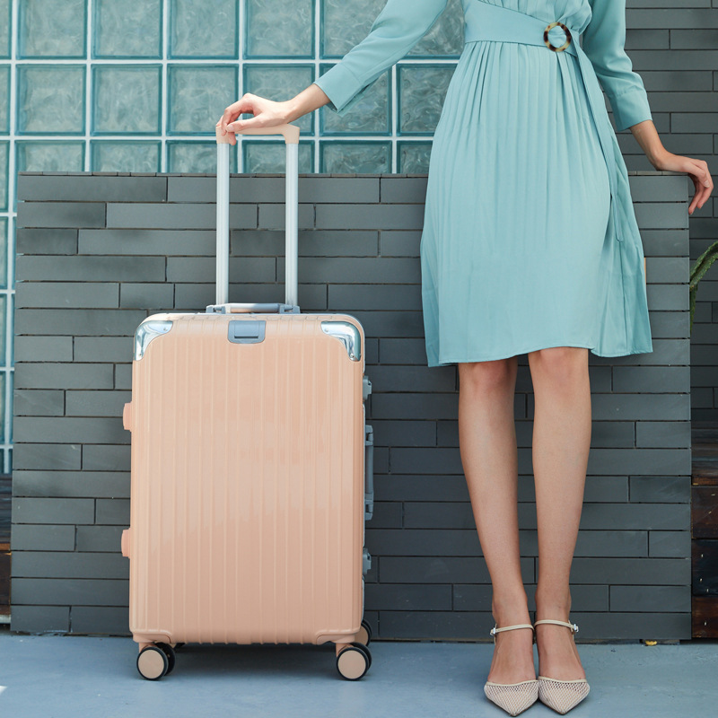 Suitcase Aluminum Frame Male and Female College Student Trolley Case Luggage Boarding Bag 20-Inch