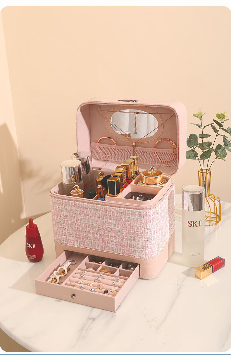 Manufacturer Cosmetic Bag Women's Large Capacity 2021 New Cosmetic Case Storage Box Portable Oversized Ins Style Suitcase Manufacturer Cosmetic Bag Women's Large Capacity 2021 New Cosmetic Case Storage Box Portable Oversized Ins Style Suitcase