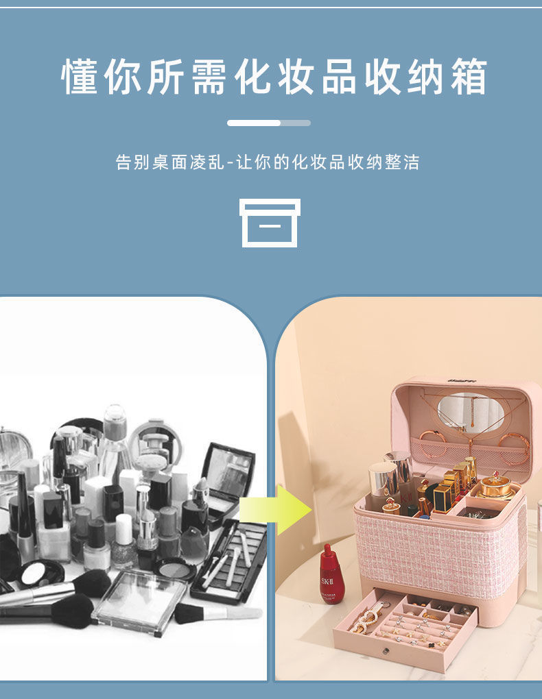 Manufacturer Cosmetic Bag Women's Large Capacity 2021 New Cosmetic Case Storage Box Portable Oversized Ins Style Suitcase Manufacturer Cosmetic Bag Women's Large Capacity 2021 New Cosmetic Case Storage Box Portable Oversized Ins Style Suitcase