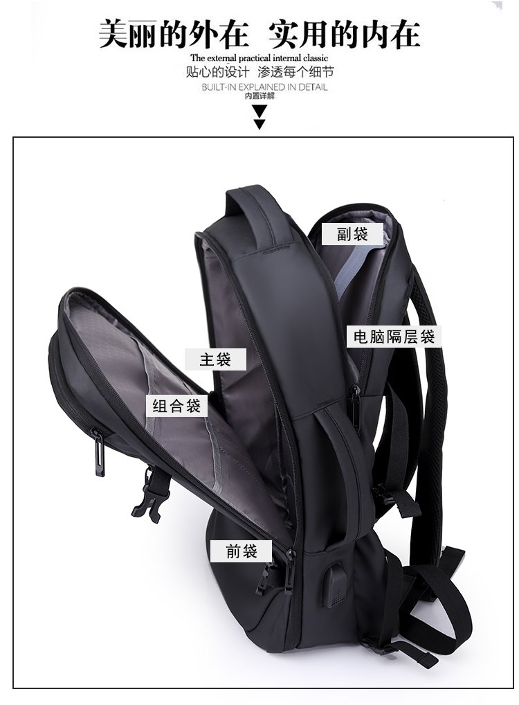 Luggage and Suitcase Computer Bag Schoolbag Sports Leisure Bag Quality Men's Bag Large Capacity Backpack
