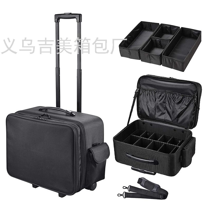 Trade Cosmetic Case Cosmetic Bag Universal Wheel Trolley Case Large Capacity Suitcase Beauty Hairdressing Toolbox Can Be
