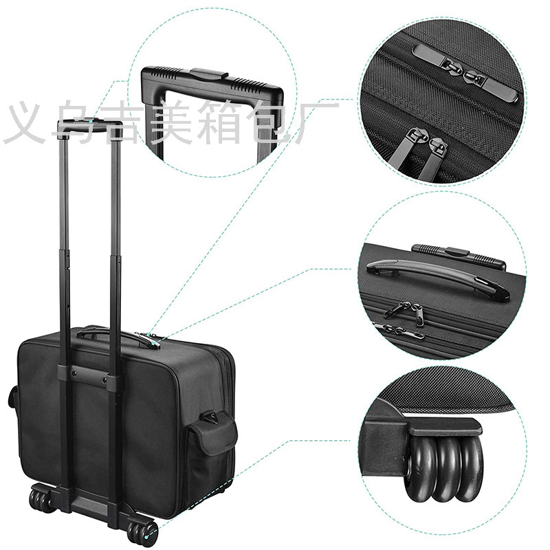 Trade Cosmetic Case Cosmetic Bag Universal Wheel Trolley Case Large Capacity Suitcase Beauty Hairdressing Toolbox Can Be